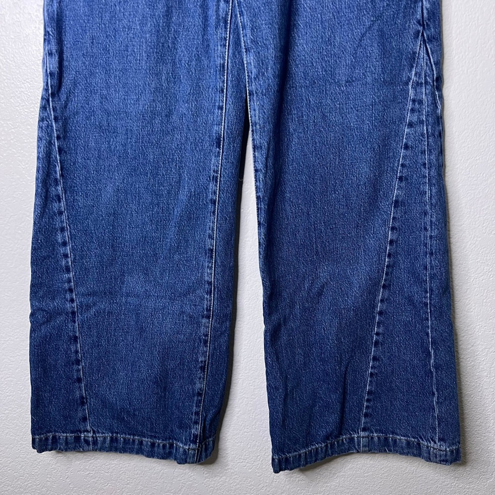 Frame Le Baggy Palazzo Wide Leg Jeans Ocean Drive Blue Women's Size 30 - Picture 3 of 11